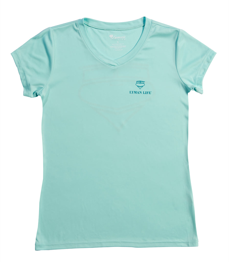 SPF 50+ Women's Short-Sleeve V-Neck Lyman Life Sun Shirt